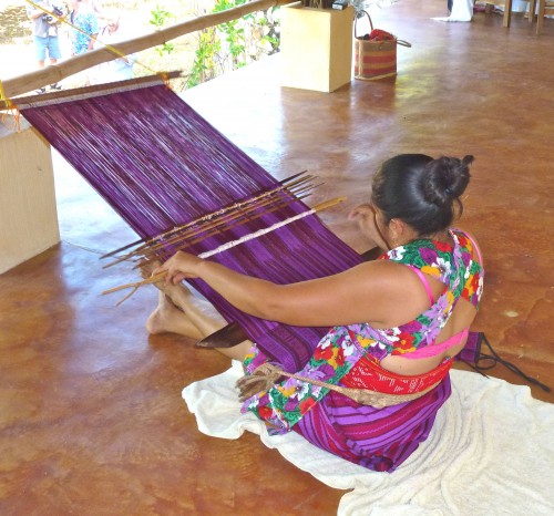 Weaving demonstration at annual sale 