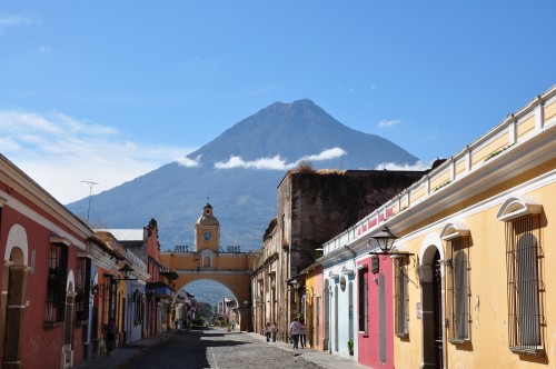 The historic Arch of Santa Catalina